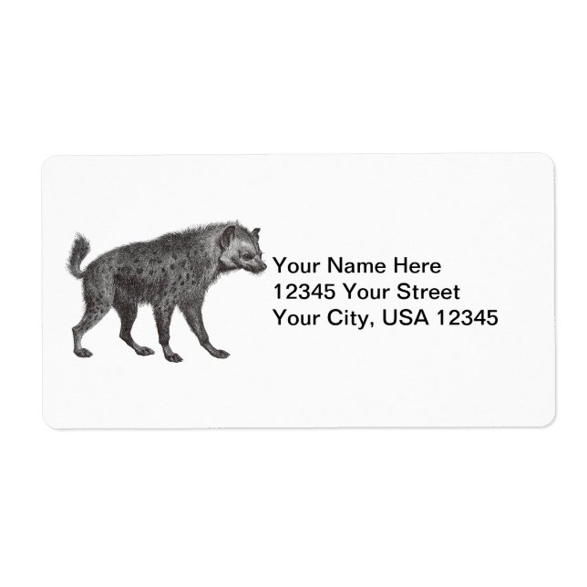 Sprickade Hyena-skeppningsetiketter Fraktsedel (Framsidan)