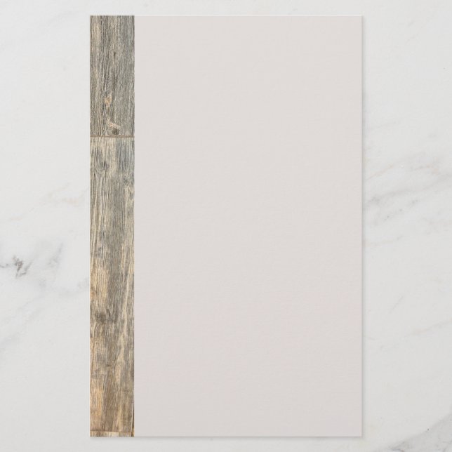 Sprickade lätta plankor av rostfritt trä brevpapper (Framsida)