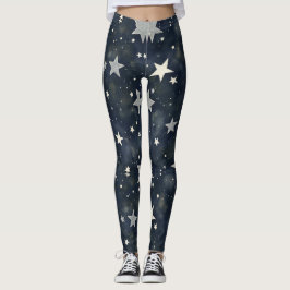 Sprickade stjärnor Seamless Mönster Leggings