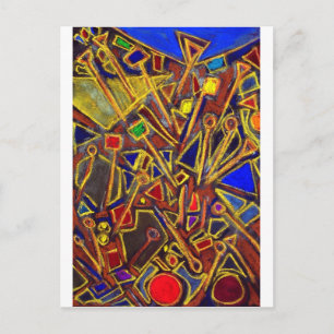 Sprickat lager (abstrakt expressionism) vykort