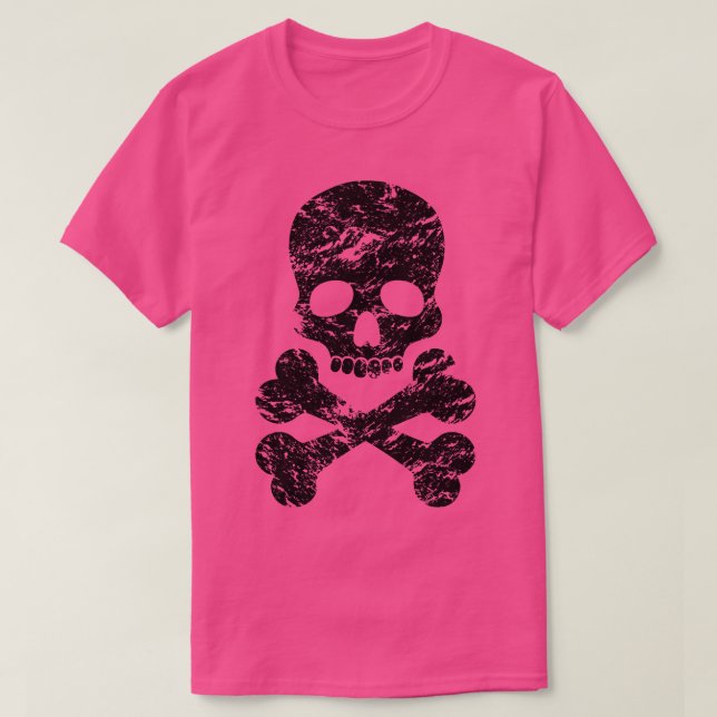 Sprickat Skull och korsben T Shirt (Design framsida)
