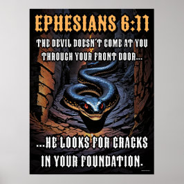 Sprickor i din grund Efesierbrevet 6:11 Poster