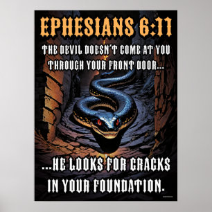 Sprickor i din grund Efesierbrevet 6:11 Poster