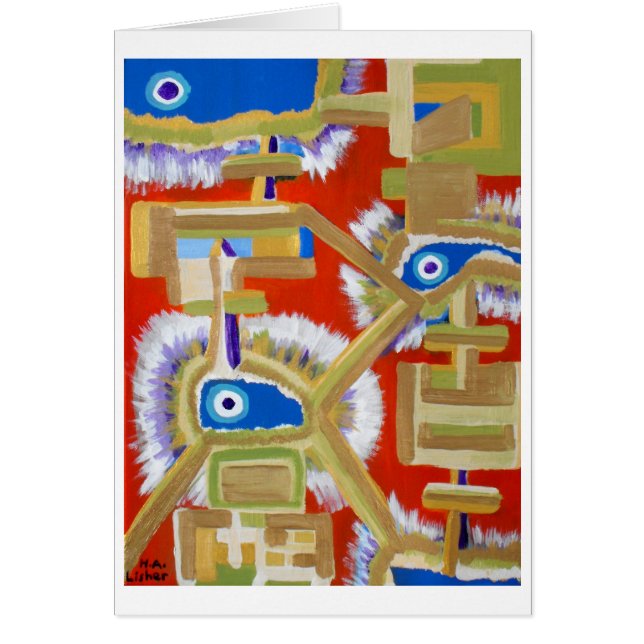 Sprickor i tid hälsningskort (Framsidan)