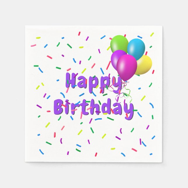 Sprickor med ballonger pappersservett (Framsidan)