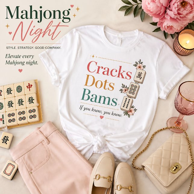 Sprickor Prickar Bams Mahjongspelare Om du vet T Shirt (Skapare uppladdad)