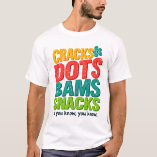 Sprickor prickar Bams Snacks Roligt Mahjong-spel k T Shirt