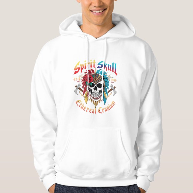 Sprickskalle, trendig klassisk hoodie (Framsida)