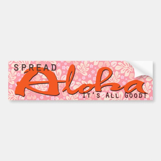 Sprid Aloha-bilsticker Bildekal (Framsidan)
