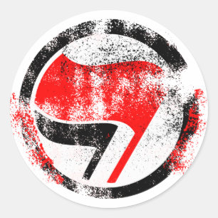 Sprid antifascistisk Flagga Runt Klistermärke