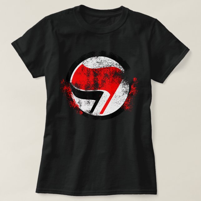 Sprid antifascistisk Flagga T Shirt (Design framsida)