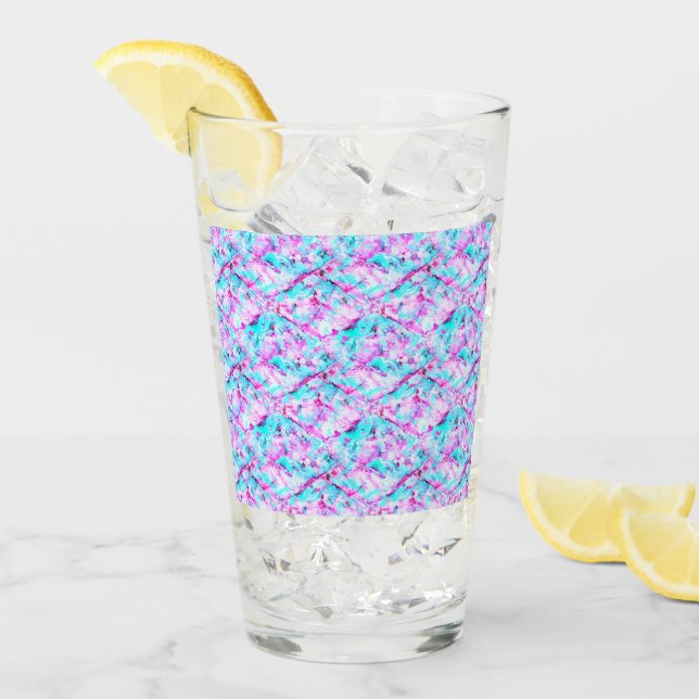 Sprid Blommar Färgbelagd ljusdesign Glaskopp (Framsida Ice)