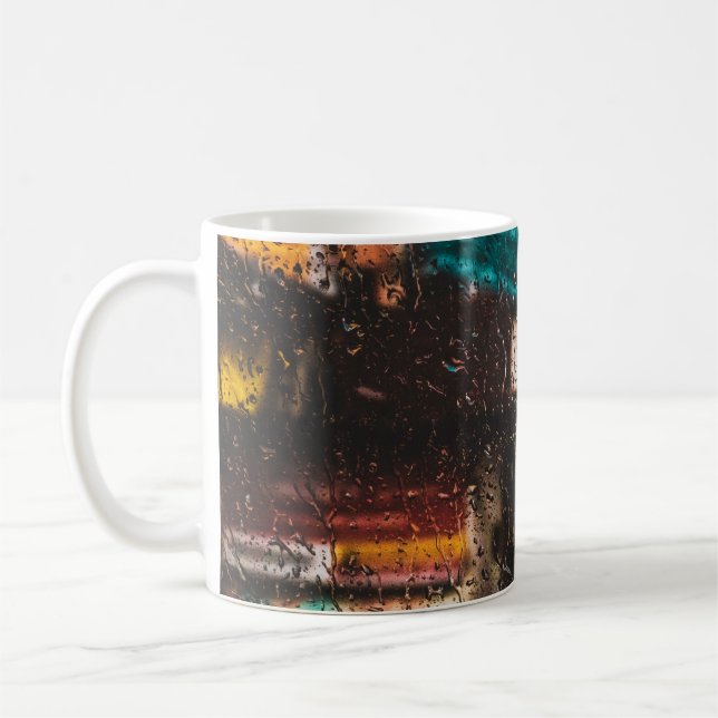Sprid blöt vatten droppfönsternatur kaffemugg (Vänster)