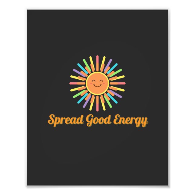 Sprid Bra Energy | Positiv Retrodesign Fototryck (Framsidan)