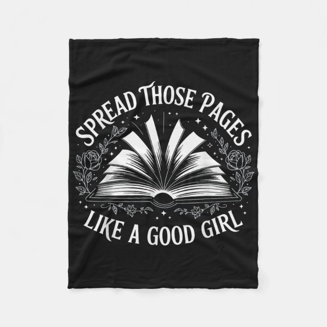 Sprid de sidorna som en Bra flicka Fleecefilt (Framsidan)