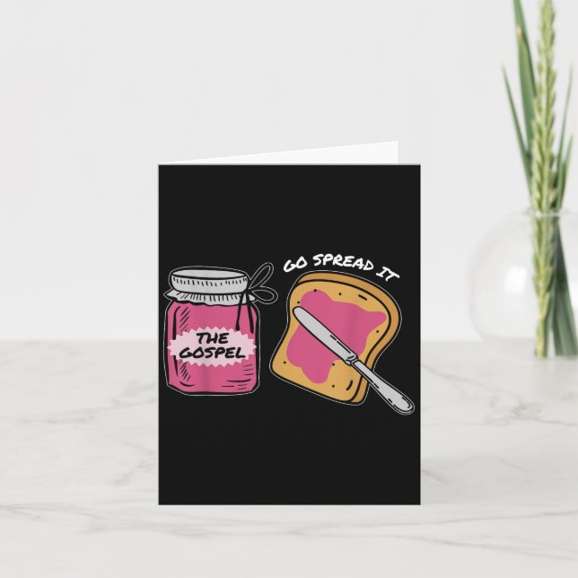 Sprid det glatt evangelium, rolig bibelvers  kort (Framsida)