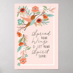 Sprid din Vingar så att din själ Soar Hummingbird Poster