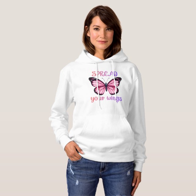 Sprid dina vingar – Inspirerande fjäril  T Shirt (Hel framsida)