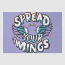 "Sprid dina vingar - Presentpapper Design"