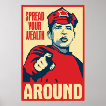Sprid ditt välstånd runt: Obama parody poster