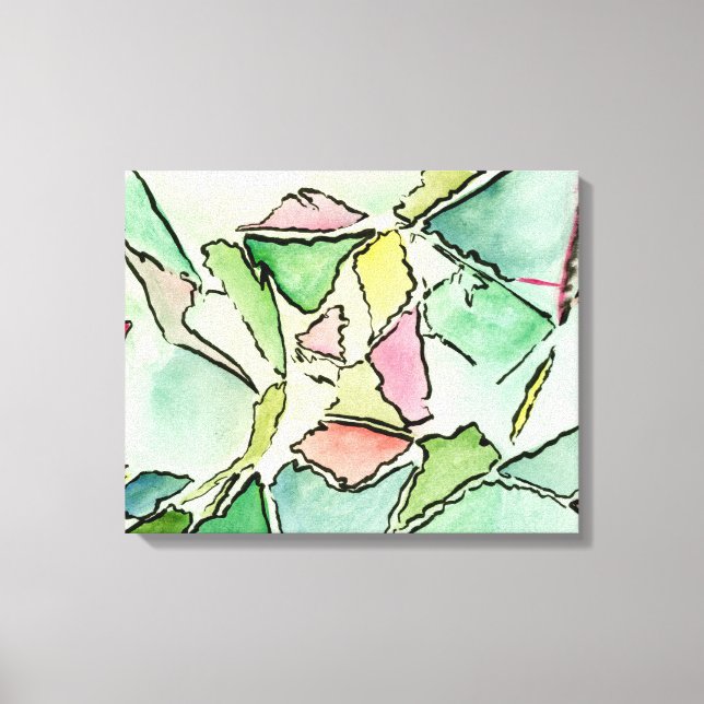 Sprid Dreams vattenfärg och bläck på Canvas Art (Framsida)