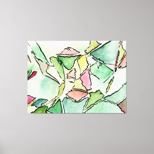 Sprid Dreams vattenfärg och bläck på Canvas Art (Framsida)