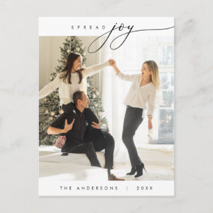 Sprid glädje, familjefoto, julhälsning vykort