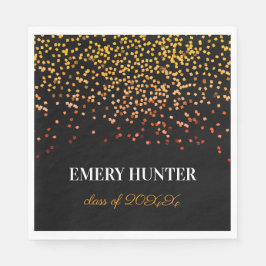 Sprid Glitter Guld och Orange Pappersservett