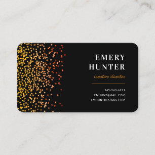 Sprid Glitter Guld och Orange Visitkort