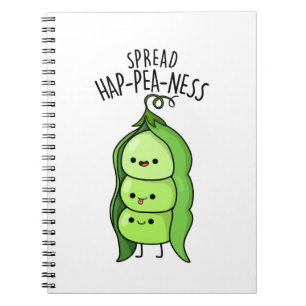 Sprid Hap-pea-lycka Söt Ärta Puns Anteckningsbok