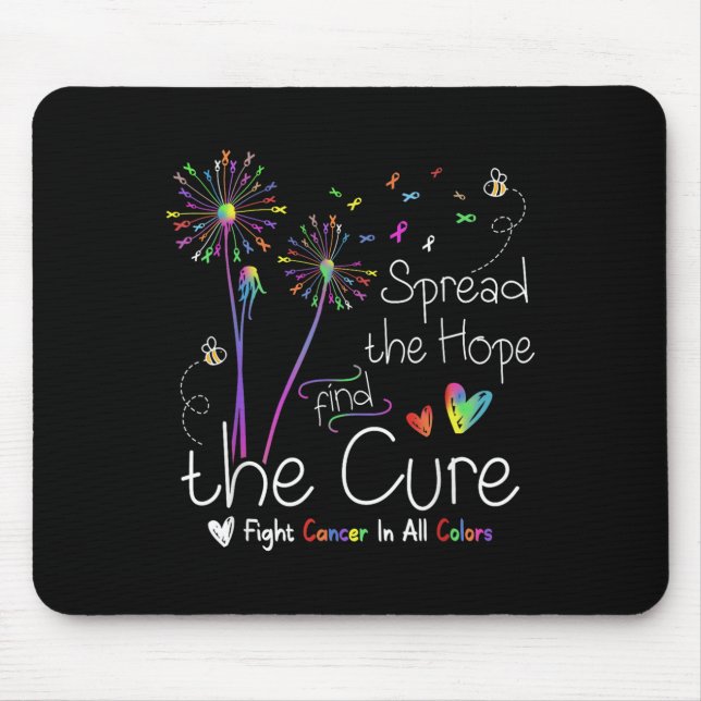 Sprid hopp om att hitta Cure Cancer Hope Cure Adv Musmatta (Framsidan)