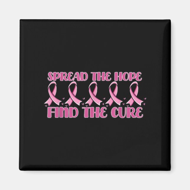 Sprid hoppet - hitta botemedel _ bröstcancer Aware Magnet (Framsidan)