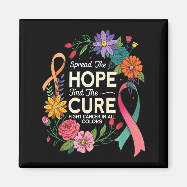 Sprid Hoppet Hitta Kampen Mot Cancer I  Magnet (Framsidan)