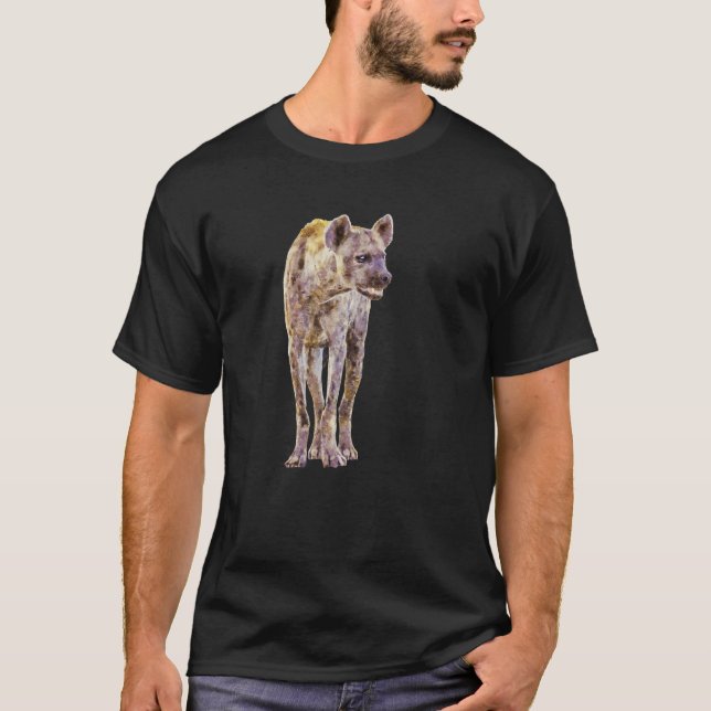 Sprid Hyena Fullt Figur-målning för Hyena Fläkt T Shirt (Framsida)