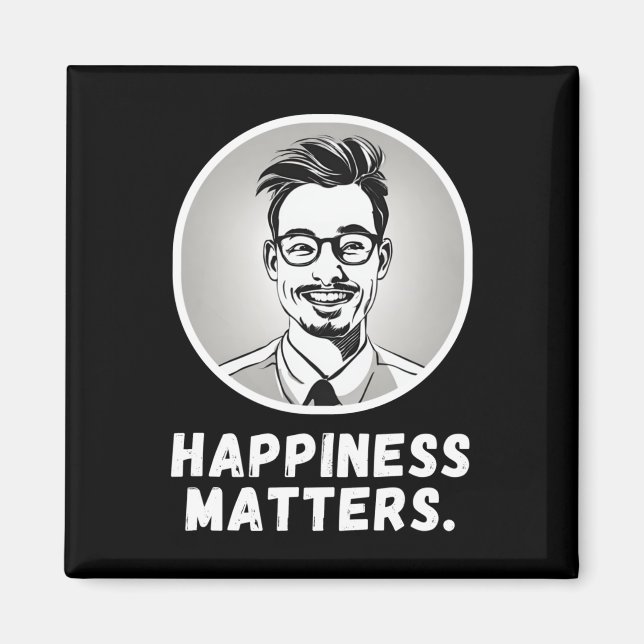 Sprid joy Happys typografi med Vector Illu Magnet (Framsidan)