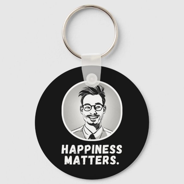 Sprid joy Happys typografi med Vector Illu Nyckelring (Framsida)
