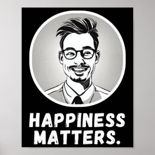 Sprid joy Happys typografi med Vector Illu Poster