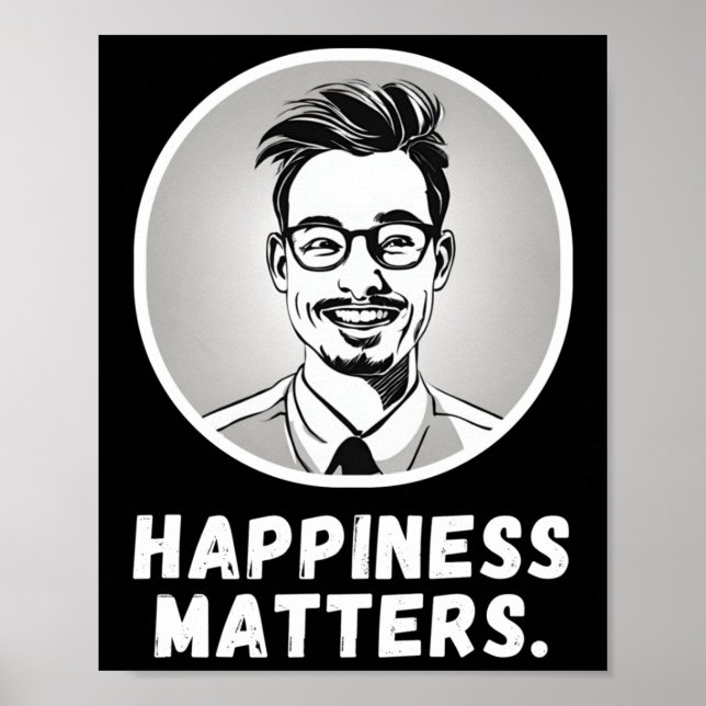 Sprid joy Happys typografi med Vector Illu Poster (Framsidan)