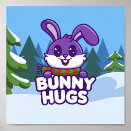 Sprid Joy med Winter Bunny Hugs! Poster