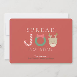 Sprid JOY REindeer Mask Röd jul Julkort