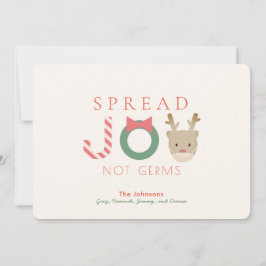 Sprid JOY REindeer Mask Vit jul Julkort