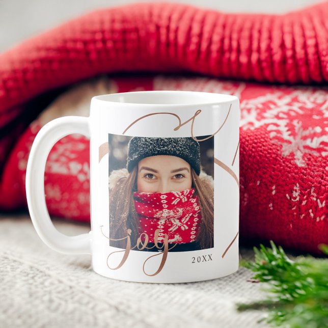 Sprid julglädjen | Minimalistiskt foto Kaffemugg (Spread The Christmas Joy | Minimalistic Photo Coffee Mug)