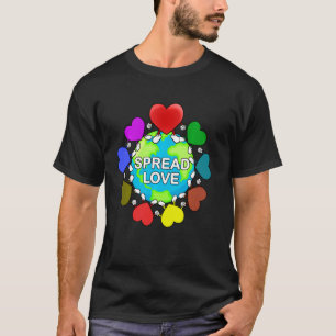 Sprid Kärlek All Värld runt Cute Different Co T Shirt