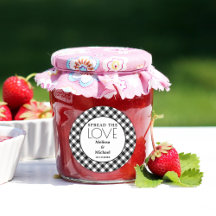 Sprid Kärlek Black White Gingham Wedding Favor