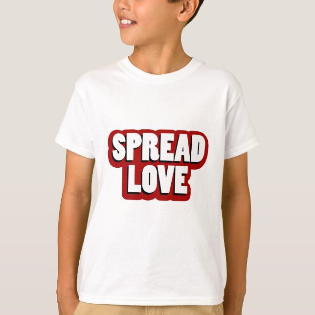 Sprid Kärlek Design T Shirt (Framsida)