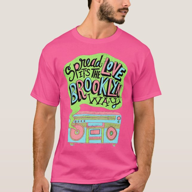 Sprid Kärlek det är Brooklyn-vägen T Shirt (Framsida)