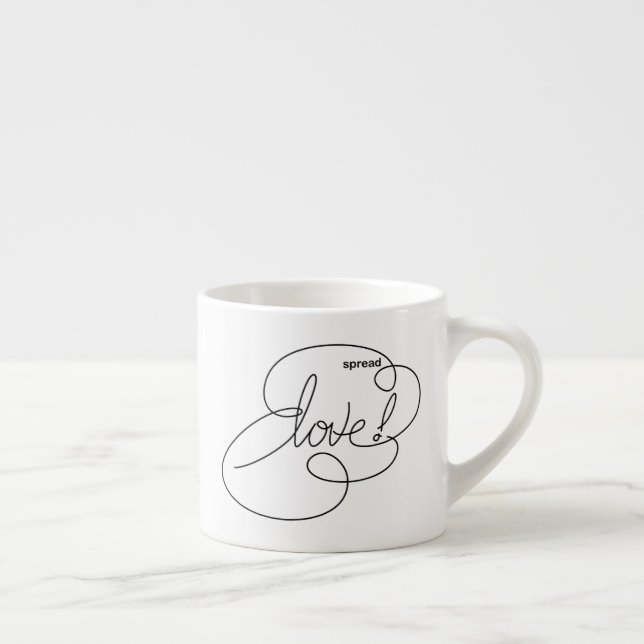 Sprid KÄRLEK - fetstil Cloud S Espressomugg (Höger)