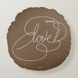 Sprid KÄRLEK - fetstil Cloud S - W Rund Kudde