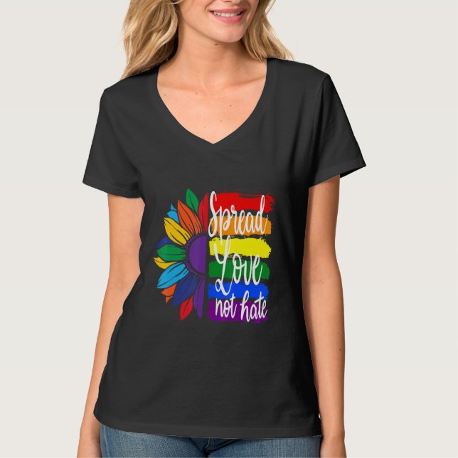 Sprid kärlek inte hat, HBT PRIDE T Shirt (Framsida)