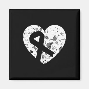 Sprid kärlek med grafiskt hjärta och band cancer magnet